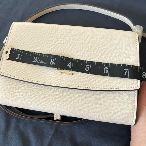 Kate Spade New York Brynn Small Flap Crossbody Cream Handbag Purse Clutch - Picture 2 of 9